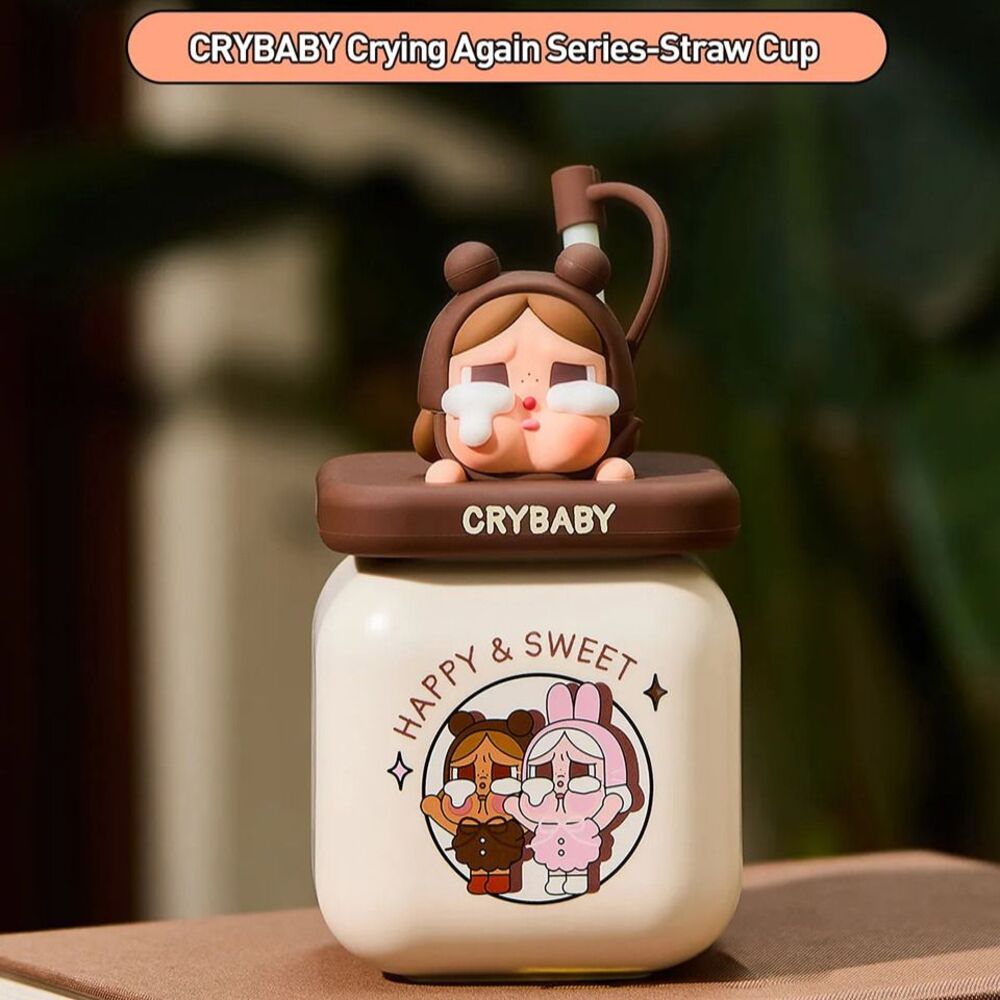 POP MART Crybaby Crying Again Series Straw Cup